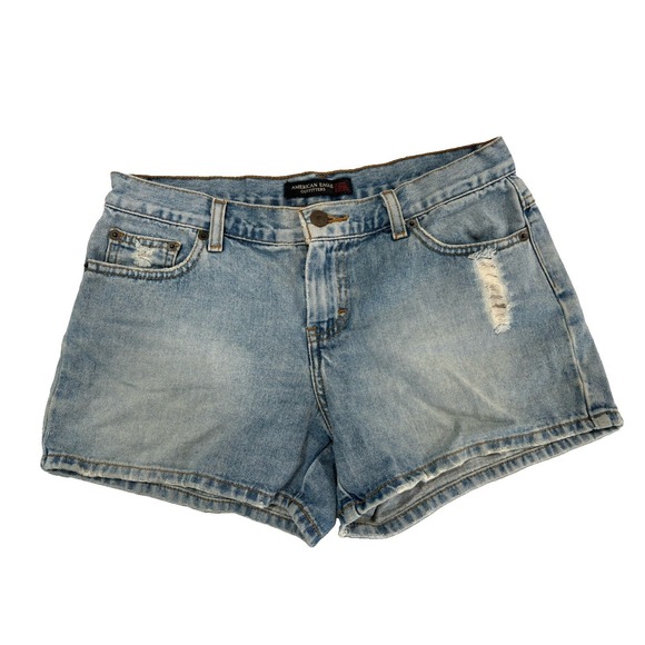American Eagle Outfitters Pants - American Eagle Distressed Vintage Denim Shorts Size 4 Style 3463 Light Wash